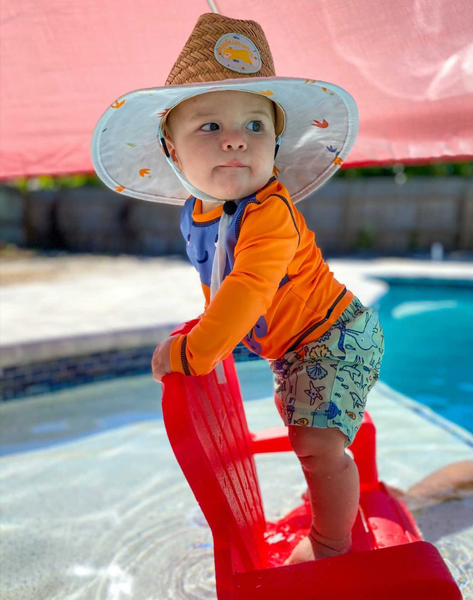 Baby Lifeguard Straw Hat Matisaurus