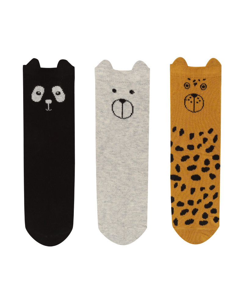 3 Pack Animal Socks