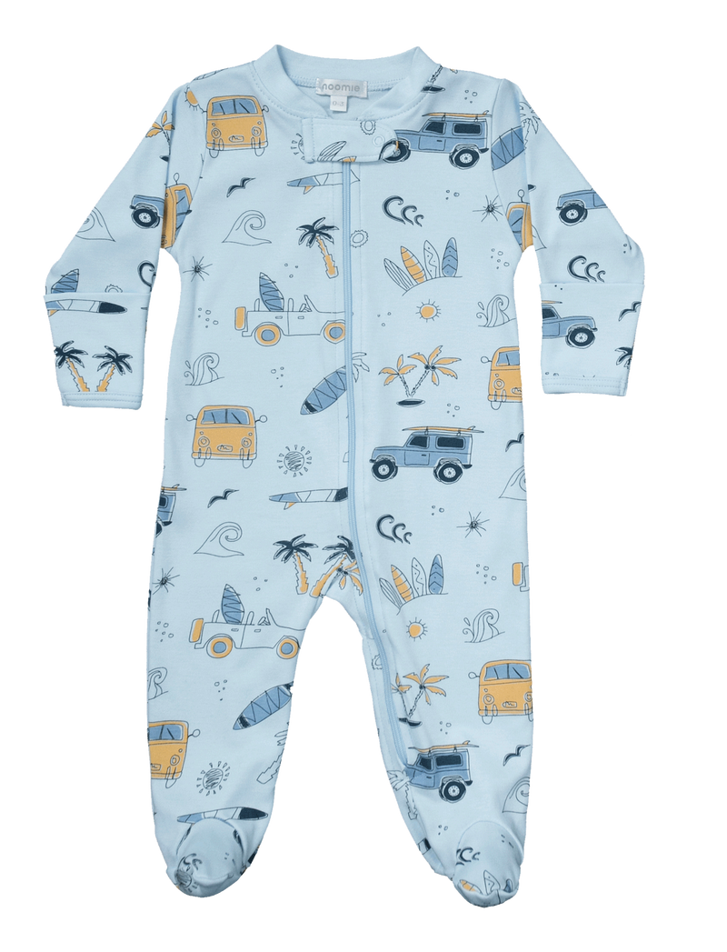 Surf Zipper Footie Pajama