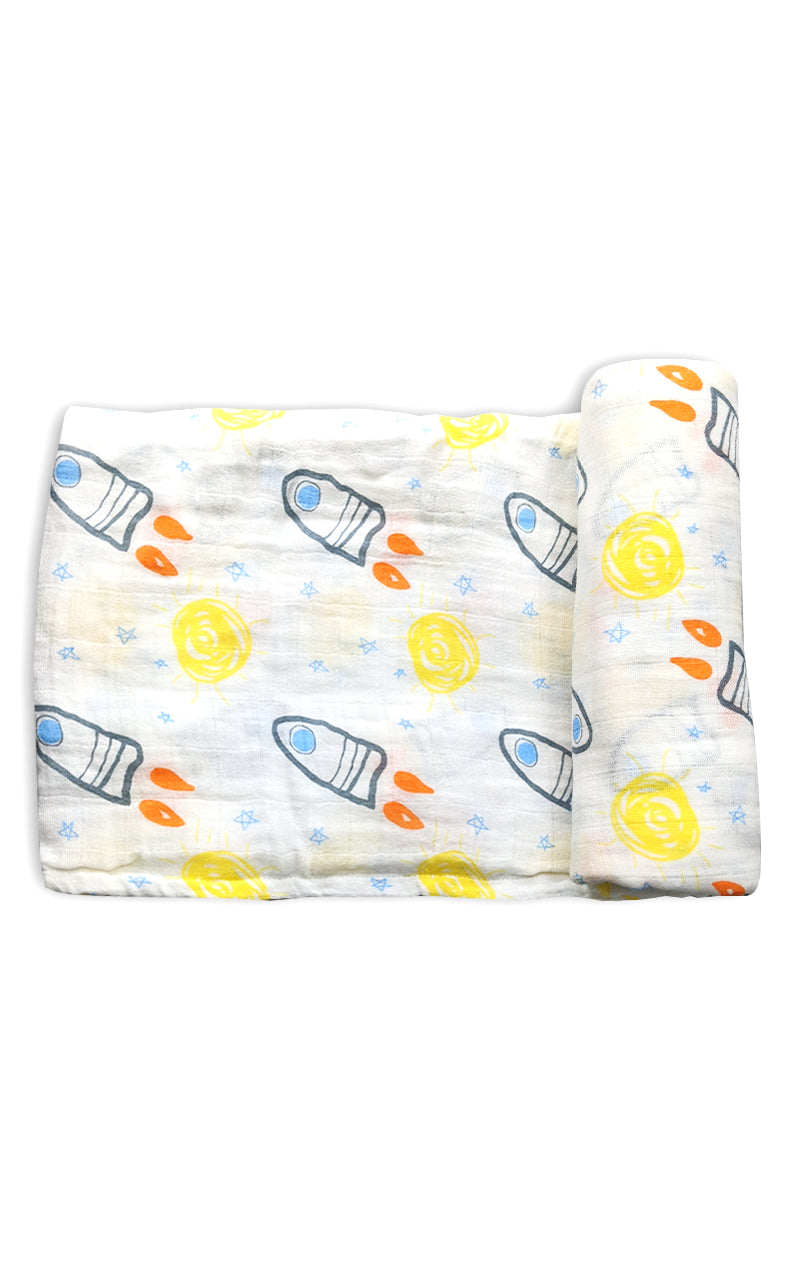 Space Ships Swaddle Blanket