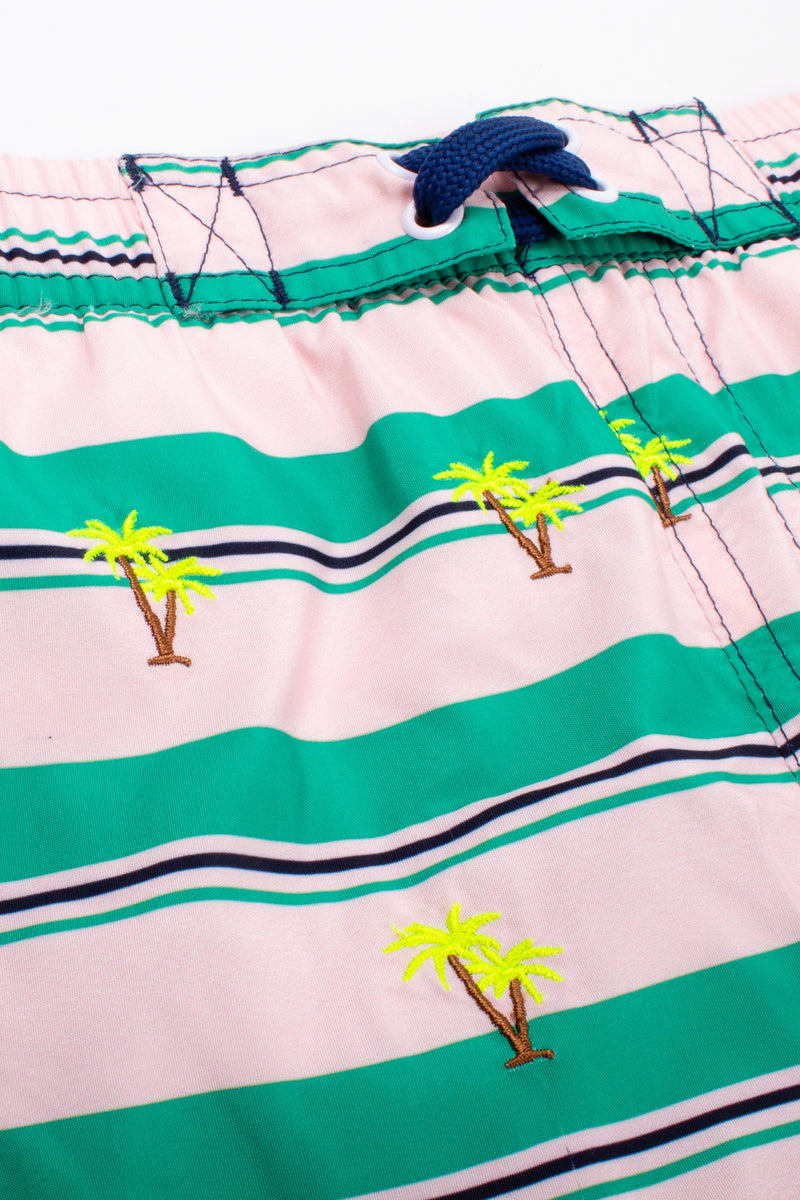 Embroidered Palms Swim Shorts